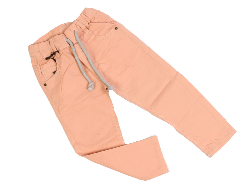 شلوار کتان کمرکش دخترانه گلبهی رنگ ماسیمو دوتی Massimuo dutti