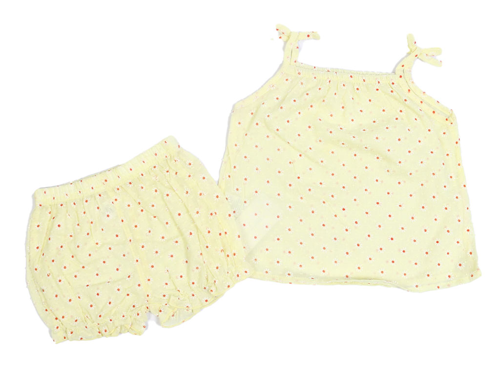 تاپ و شلوارک راحتی دخترانه طرح گل کارلومیکو karlomico