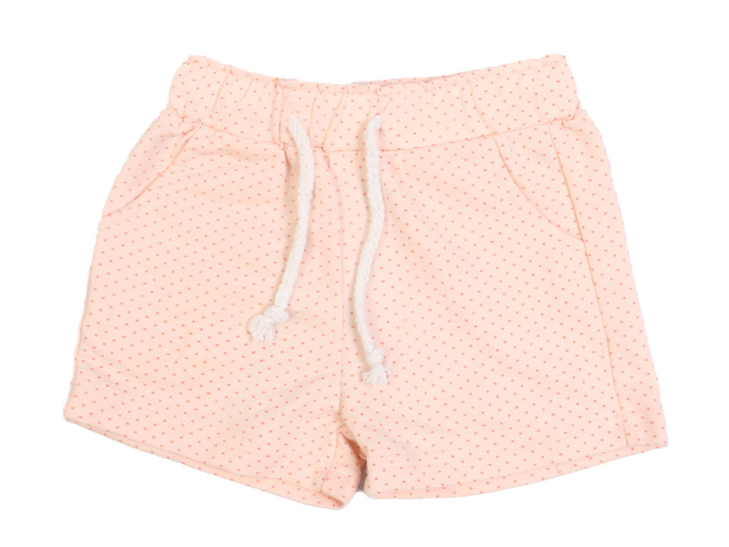 شلوارک دخترانه صورتی رنگ طرح خال دار کارلومیکو Karlomico