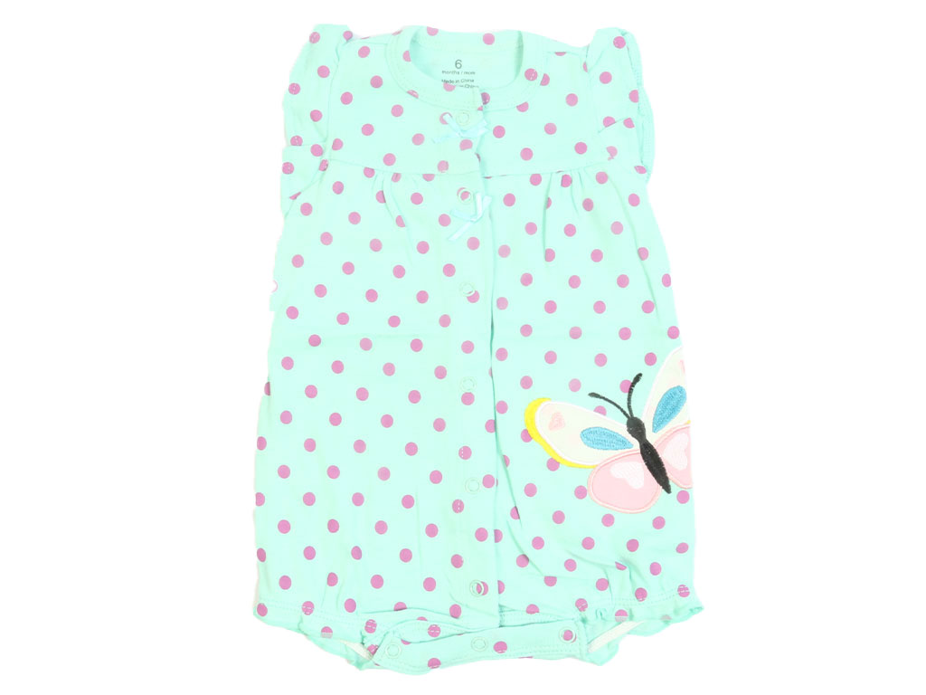 رامپر نوزادی دخترانه رنگ سبز طرح پروانه کارترز carters