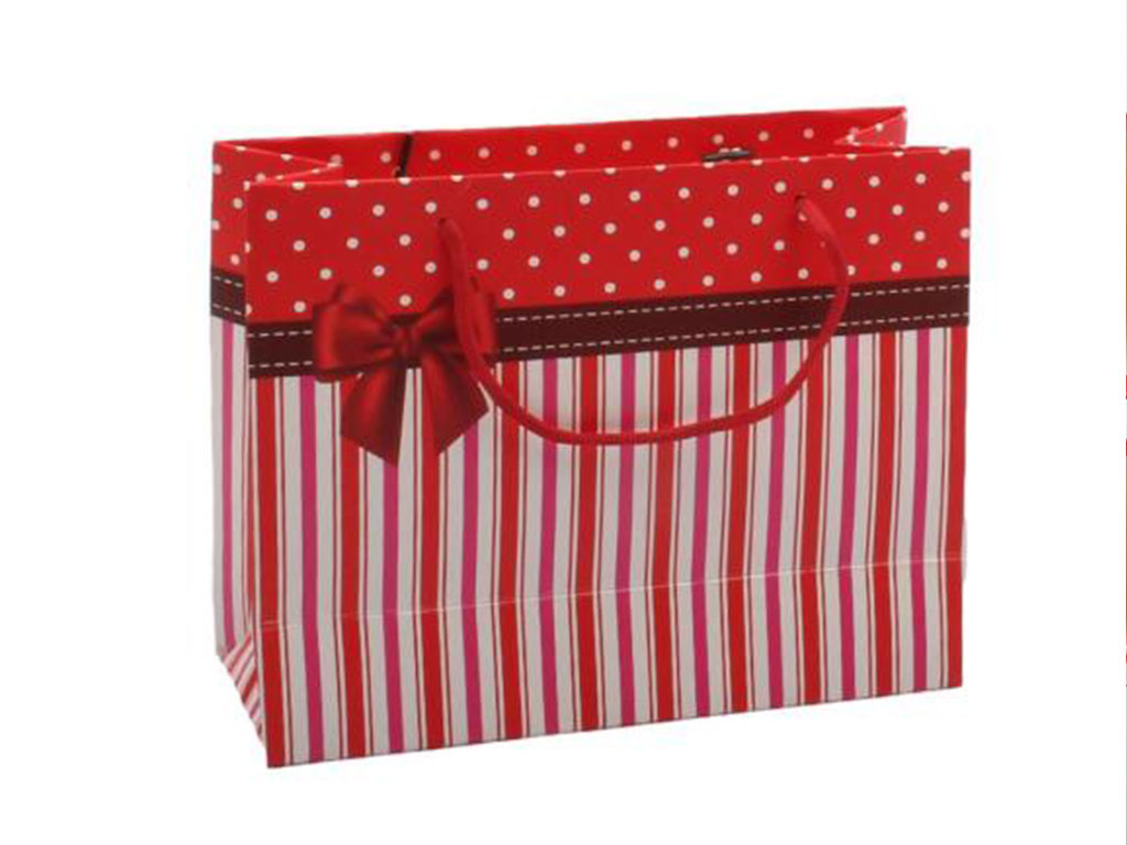 پاکت هدیه طرح راه راه و پاپیون