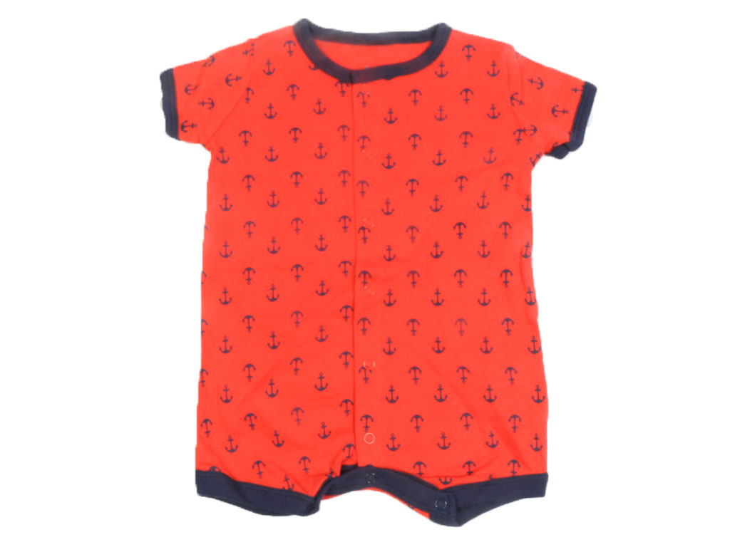 رامپر نوزادی پسرانه قرمز رنگ طرح زیردریایی و لنگر کارترز carters