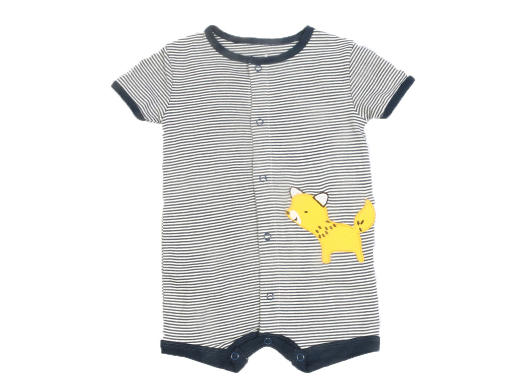 رامپر نوزادی پسرانه سرمه ای رنگ طرح روباه کارترز carters