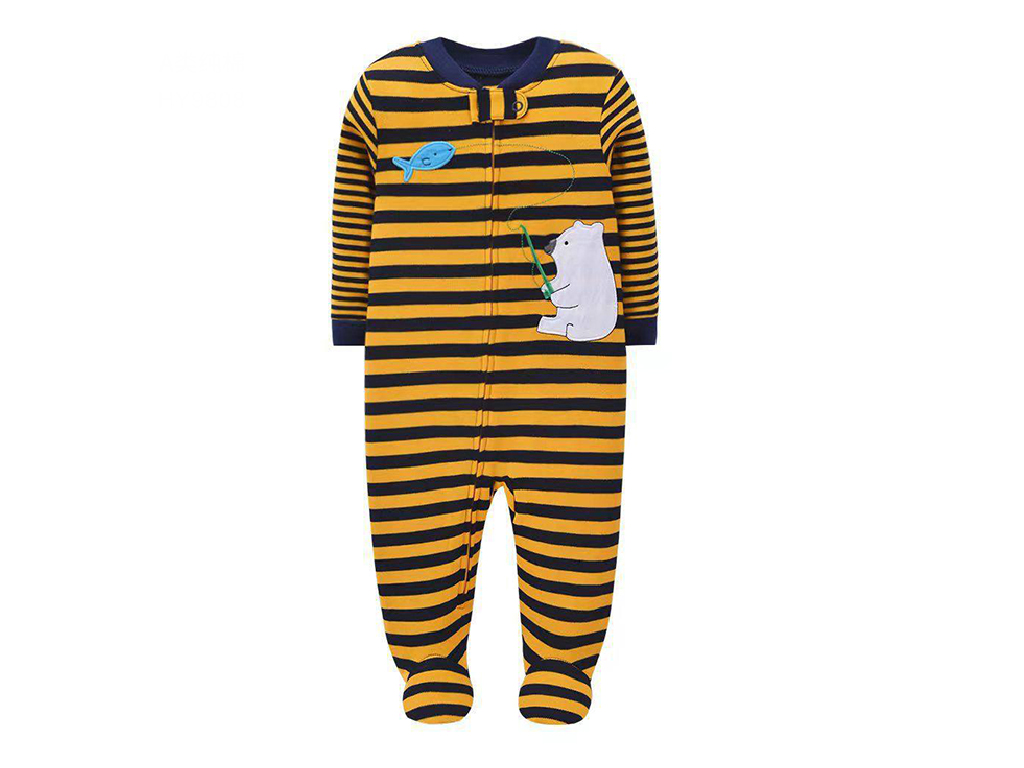 سرهمی جورابدار نوزادی پسرانه طرح خرس و ماهی کارترز carters