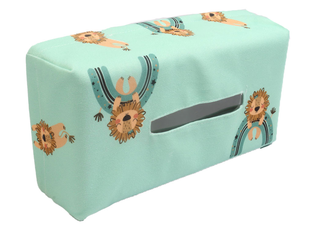 جعبه دستمال کاغذی ست لوازم اتاق کودک طرح شیر و رنگین کمان