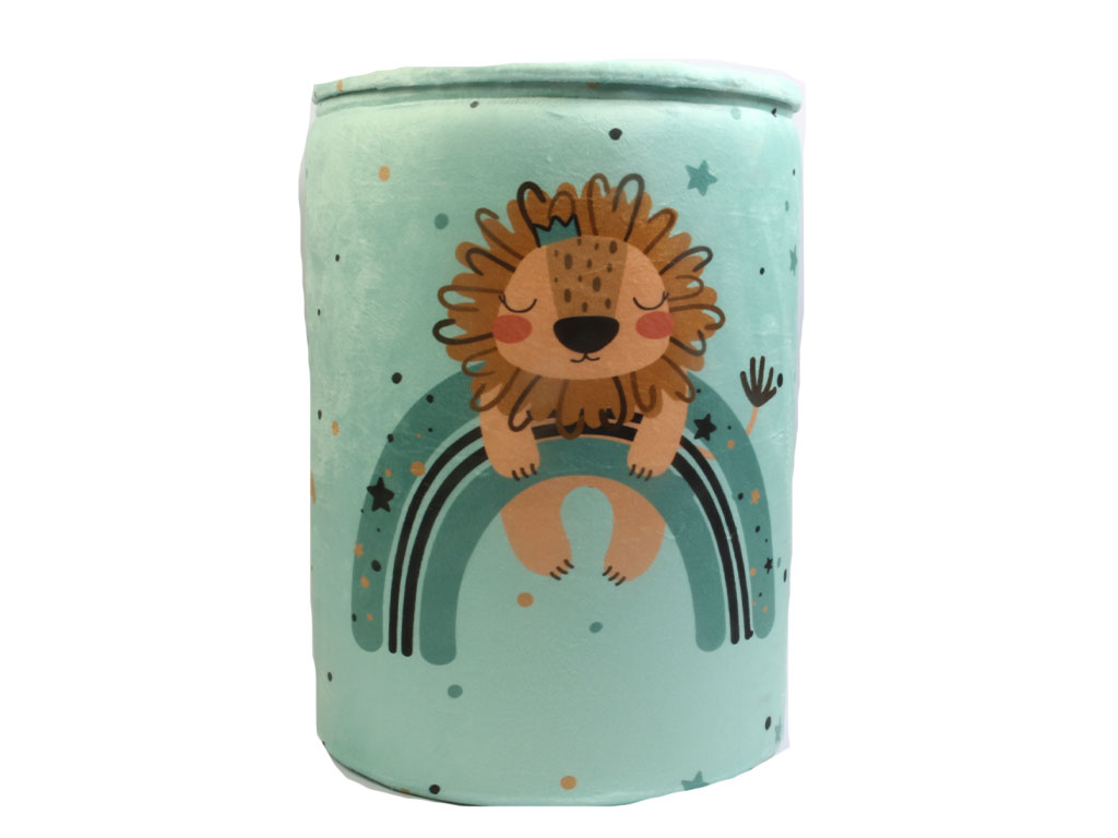 سبد بازی ست لوازم اتاق کودک مدل طلقی درب دار طرح شیر و رنگین کمان