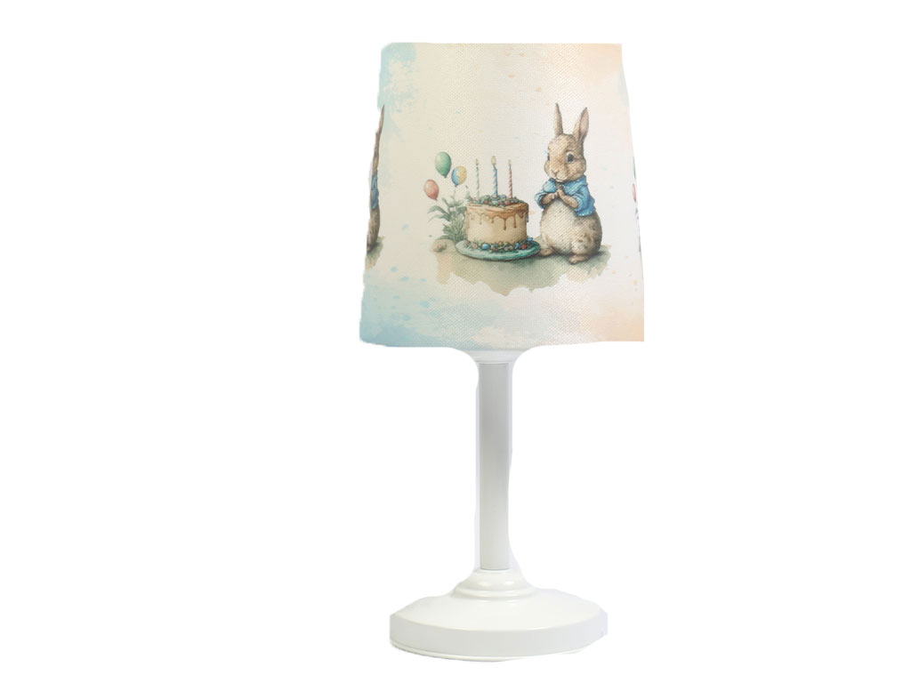 آباژور مخروطی ست لوازم اتاق کودک طرح خرگوش و کیک