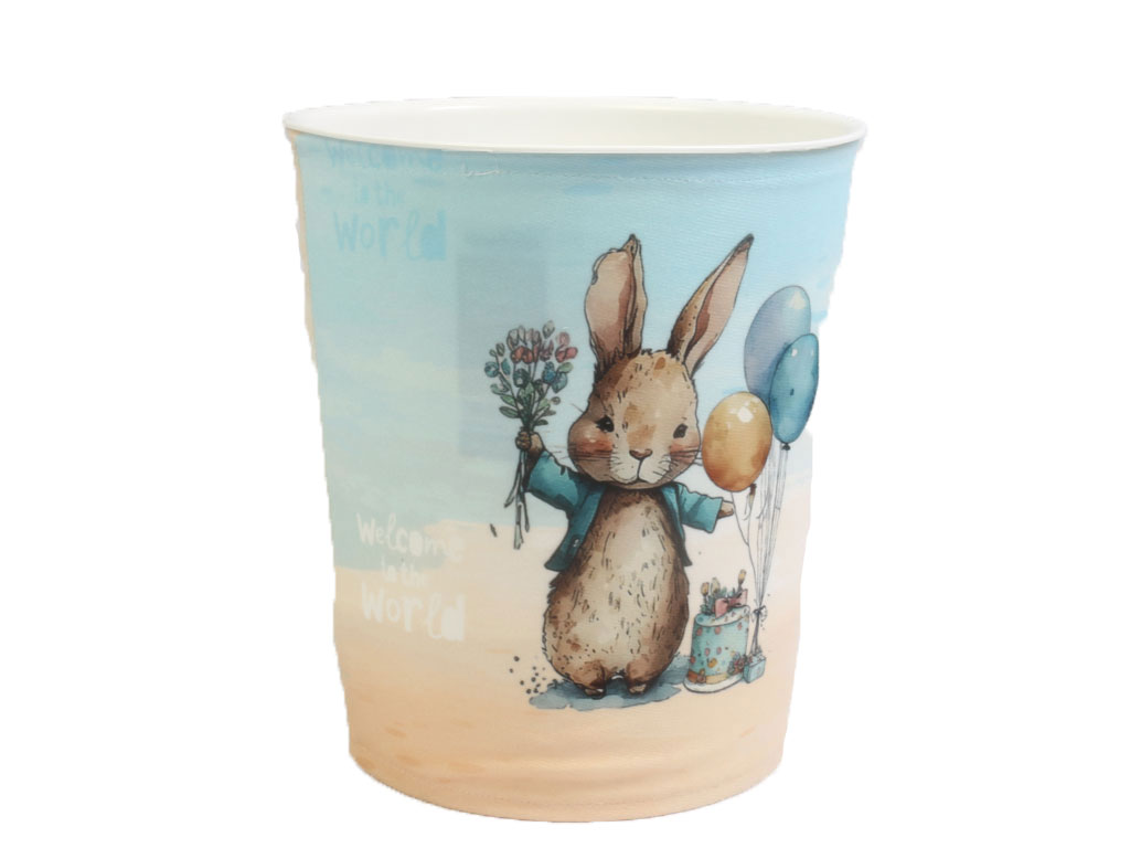 سطل ست لوازم اتاق کودک طرح خرگوش و کیک