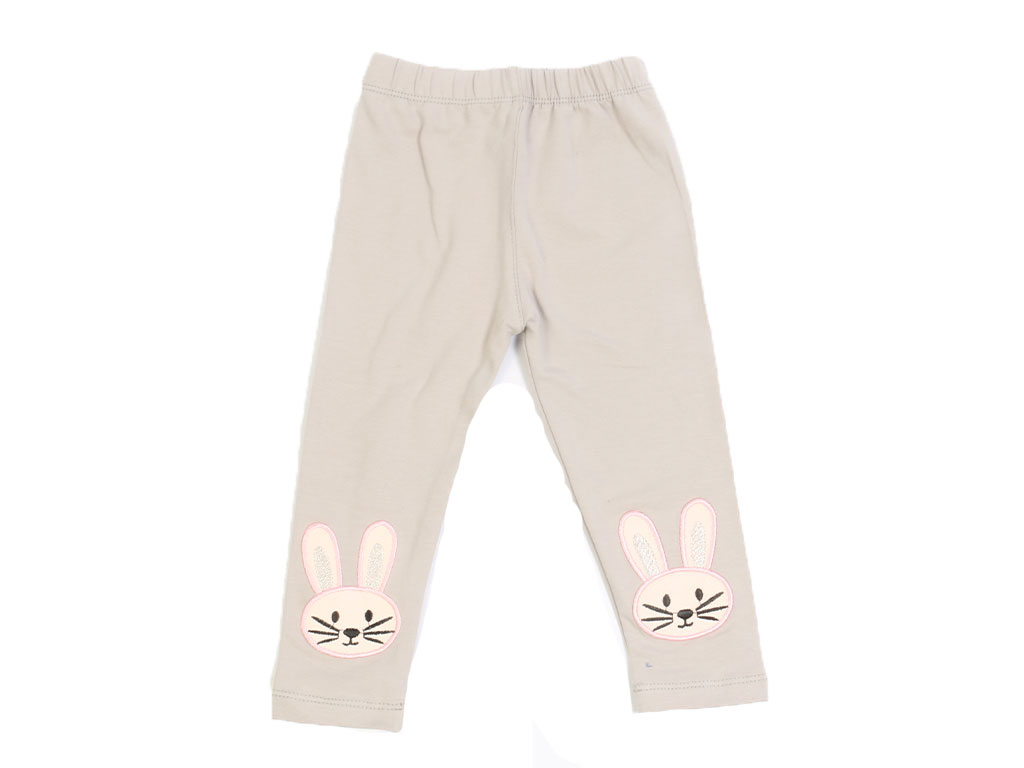 ساق شلواری دخترانه خاکستری رنگ طرح خرگوش