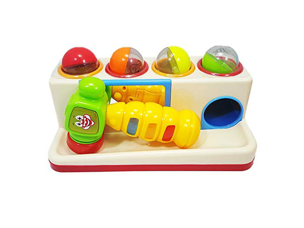 اسباب بازی کوبه ای توپ و چکش موزیکال و چراغدار