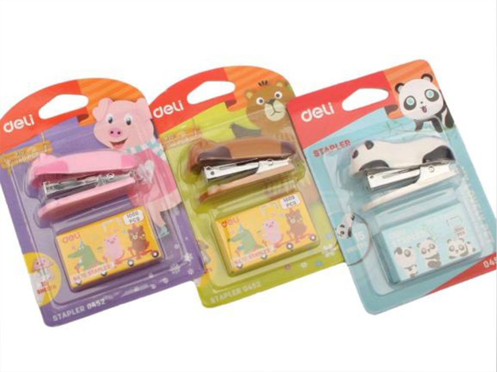 دستگاه منگنه و سوزن منگنه طرح حیوانات Deli(سایز کوچک)