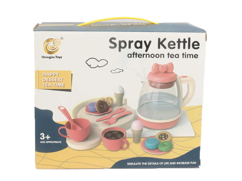 ست چای ساز موزیکال و چراغ دار به همراه لوازم جانبی اسباب بازی