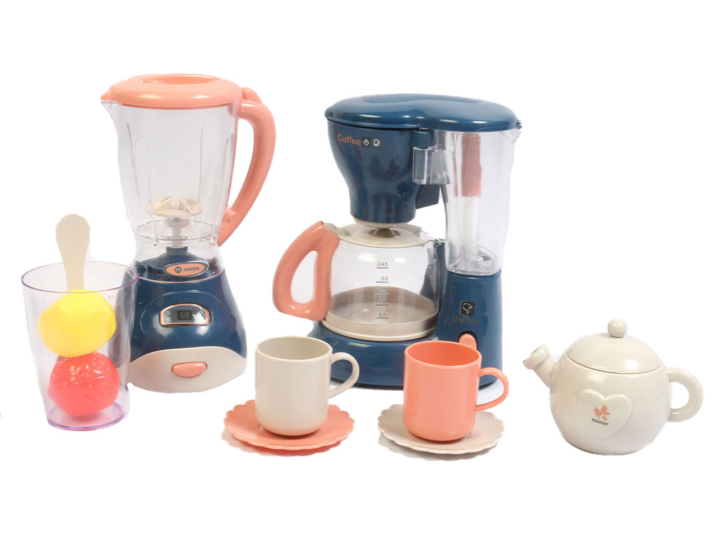 ست قهوه ساز و مخلوط کن موزیکال و چراغ دار اسباب بازی