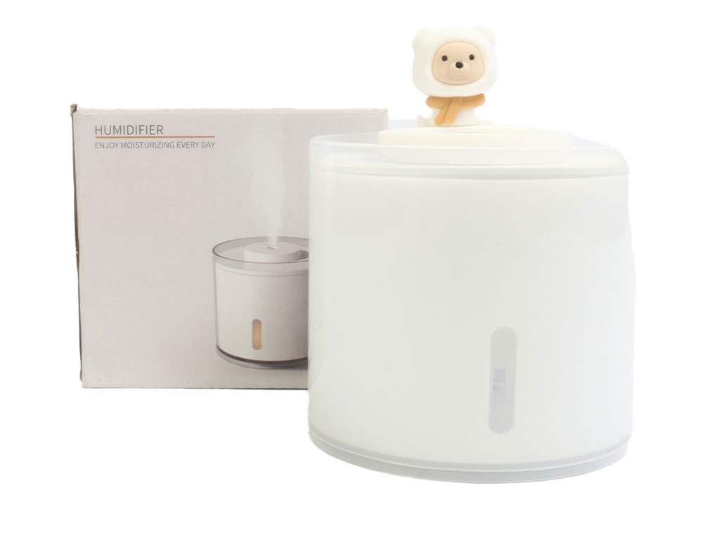 دستگاه بخور چراغدار سرد اتاق نوزاد و کودک طرح خرس سفید با حجم 250 میلی لیتر