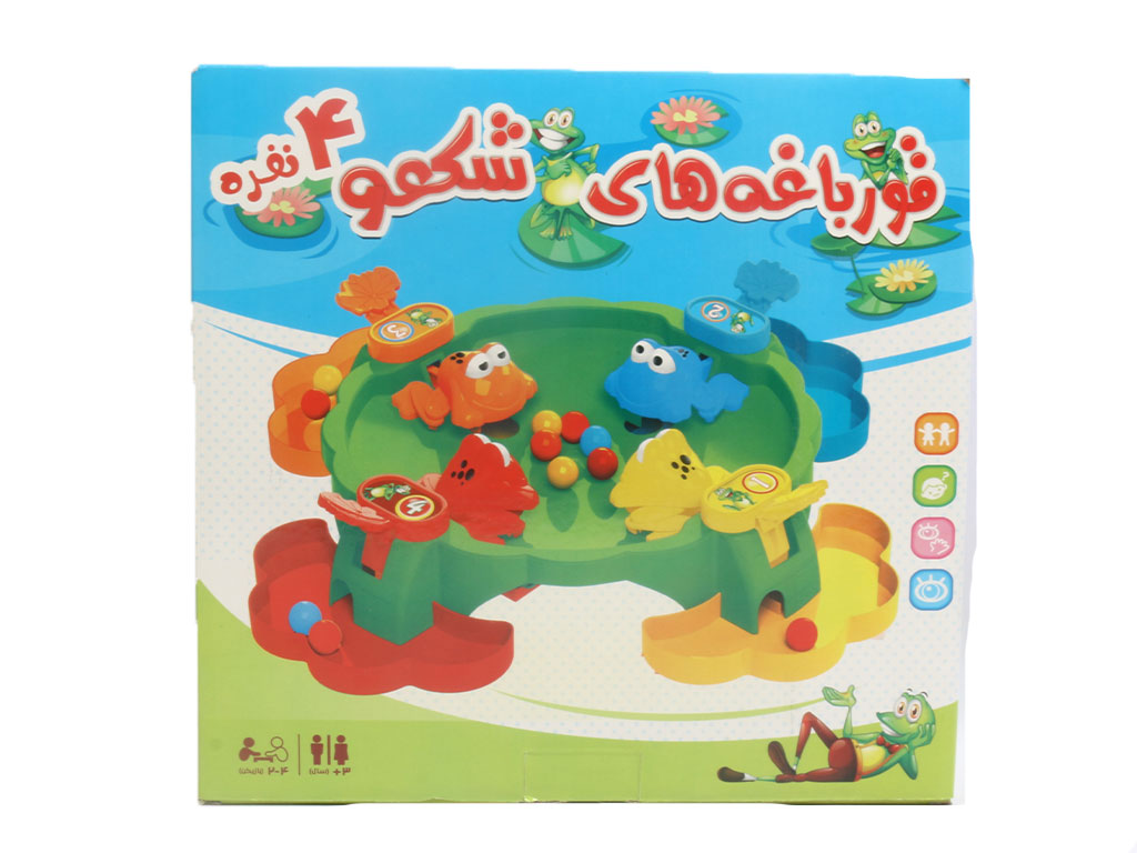 بازی قورباغه های شکمو (قورباغه گرسنه) 4 نفره فرفره های رنگی پویا