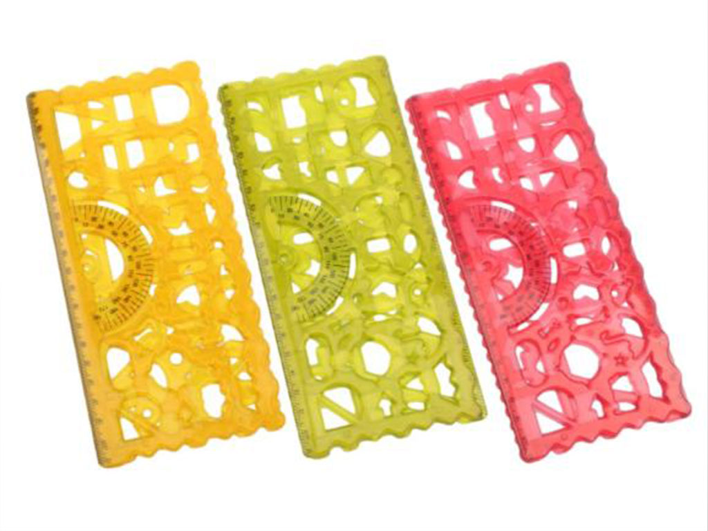 شابلون و خط کش 20 سانتی متری