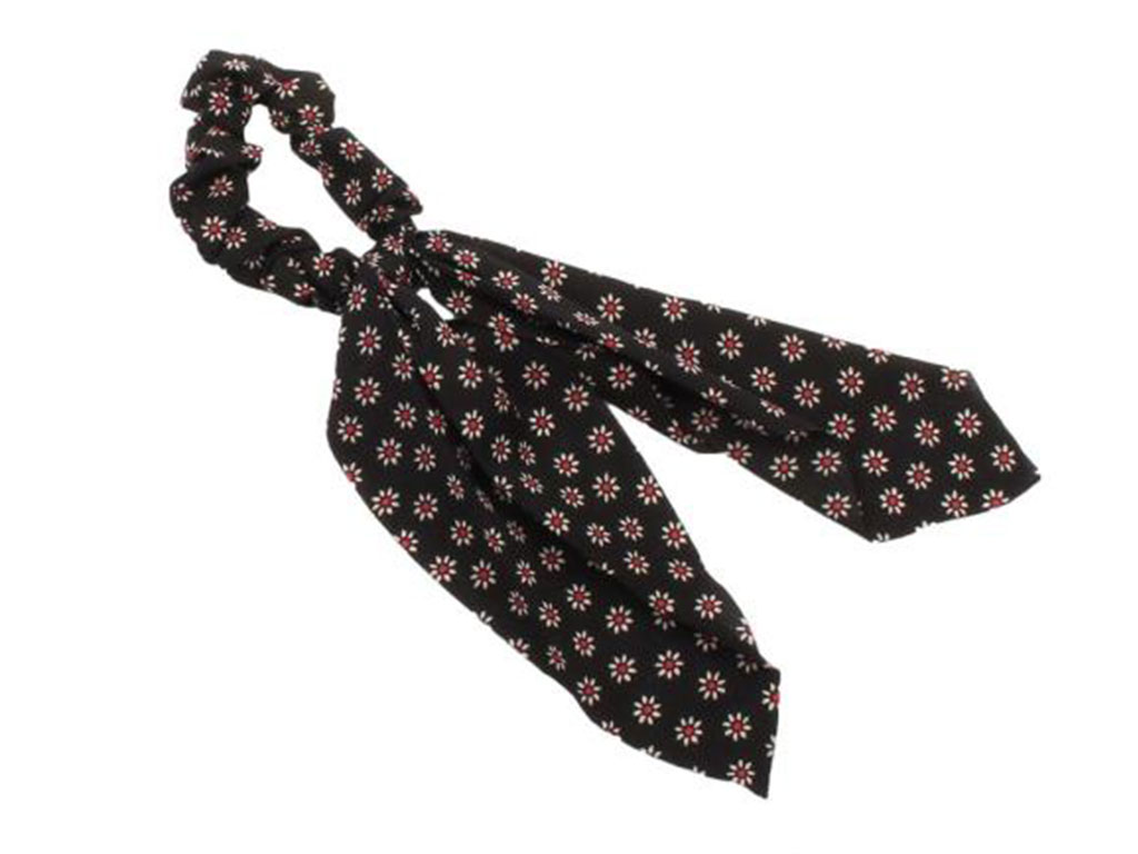 کش سر موی پارچه ای دنباله دار طرح گل