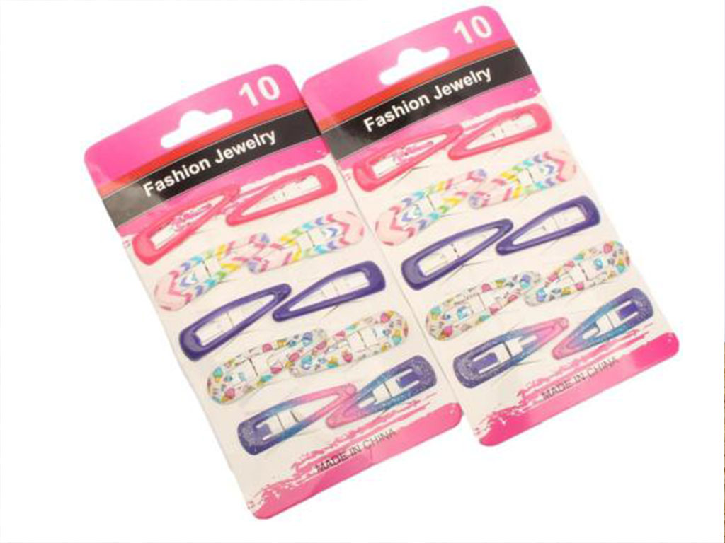 گل سر تق تقی رنگی (10 عددی)