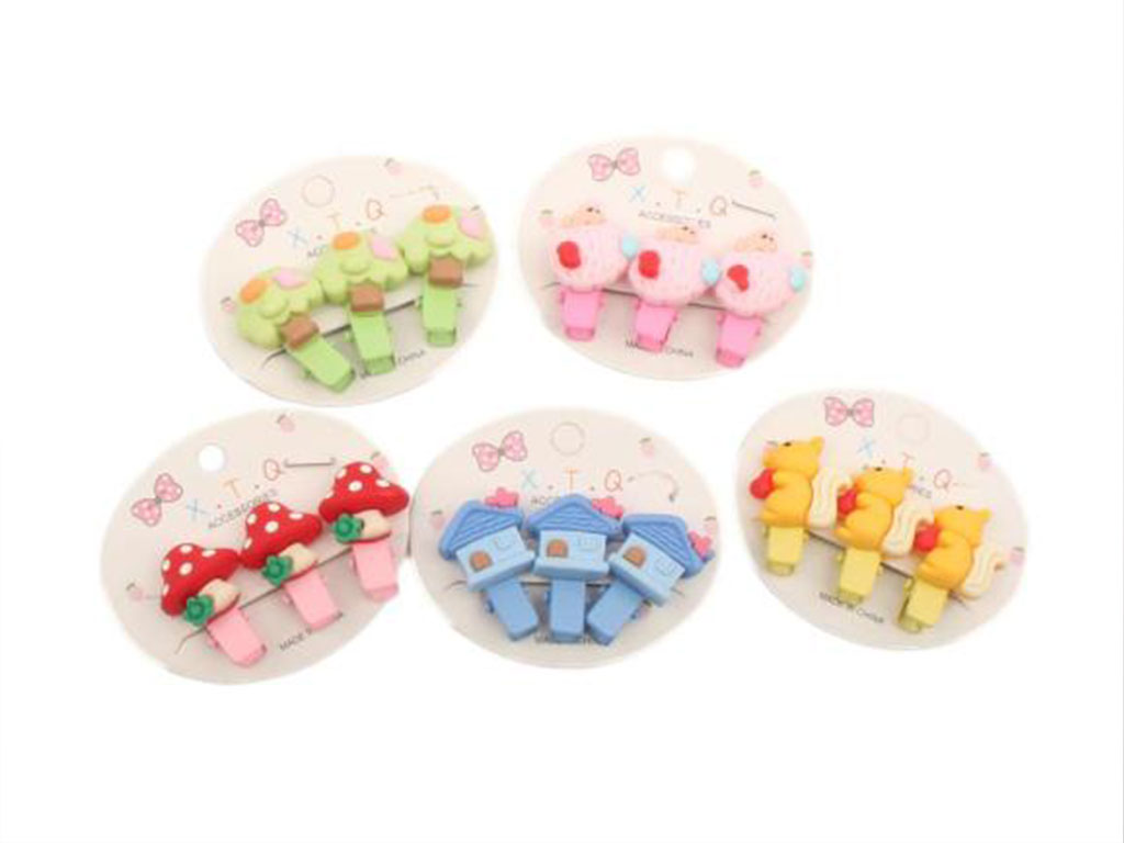 گل سر انبری عروسکی سه عددی