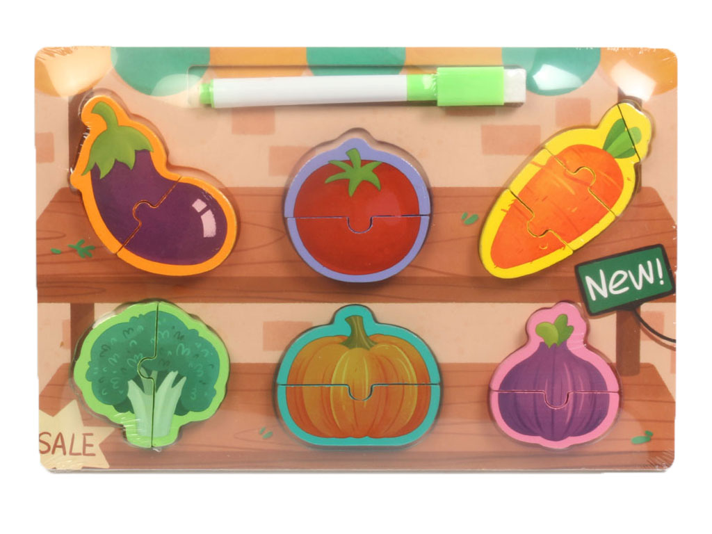 جورچین پازلی چوبی طرح دار به همراه تخته وایت برد