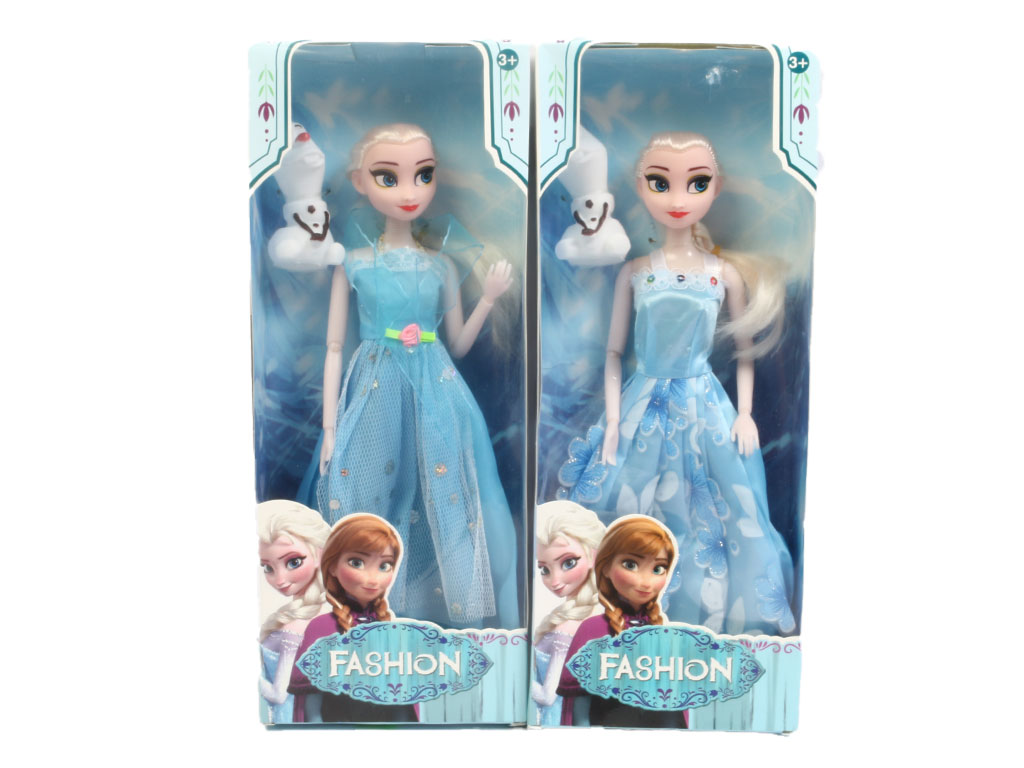 عروسک مفصلی دخترانه با طرح السا به همراه اولاف جغجغه ای