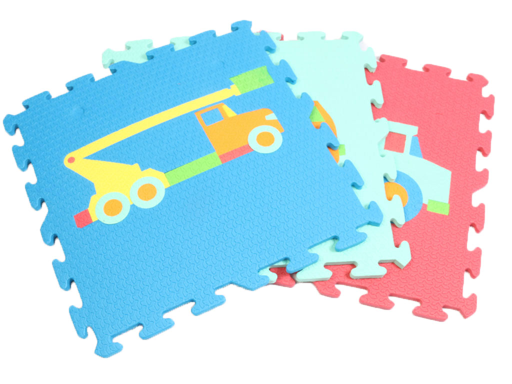 کفپوش پازلی فومی 9 تکه طرح ماشین های مختلف