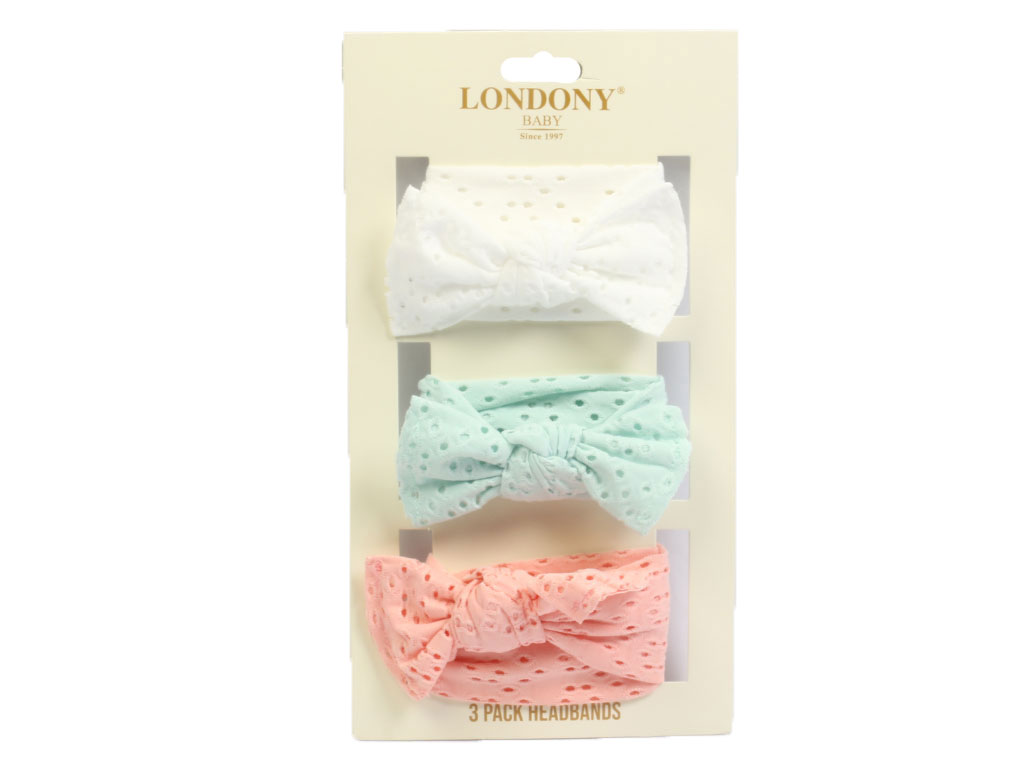 هدبند پاپیونی نوزادی طرح دار (تکی)