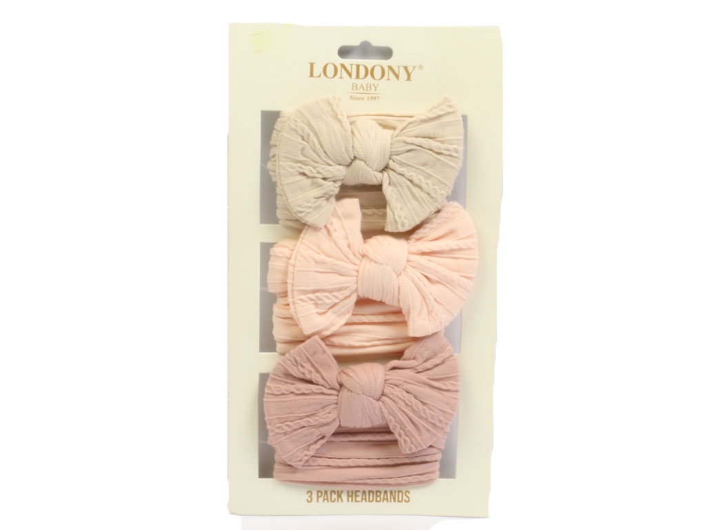 هدبند پاپیونی نوزادی طرح دار