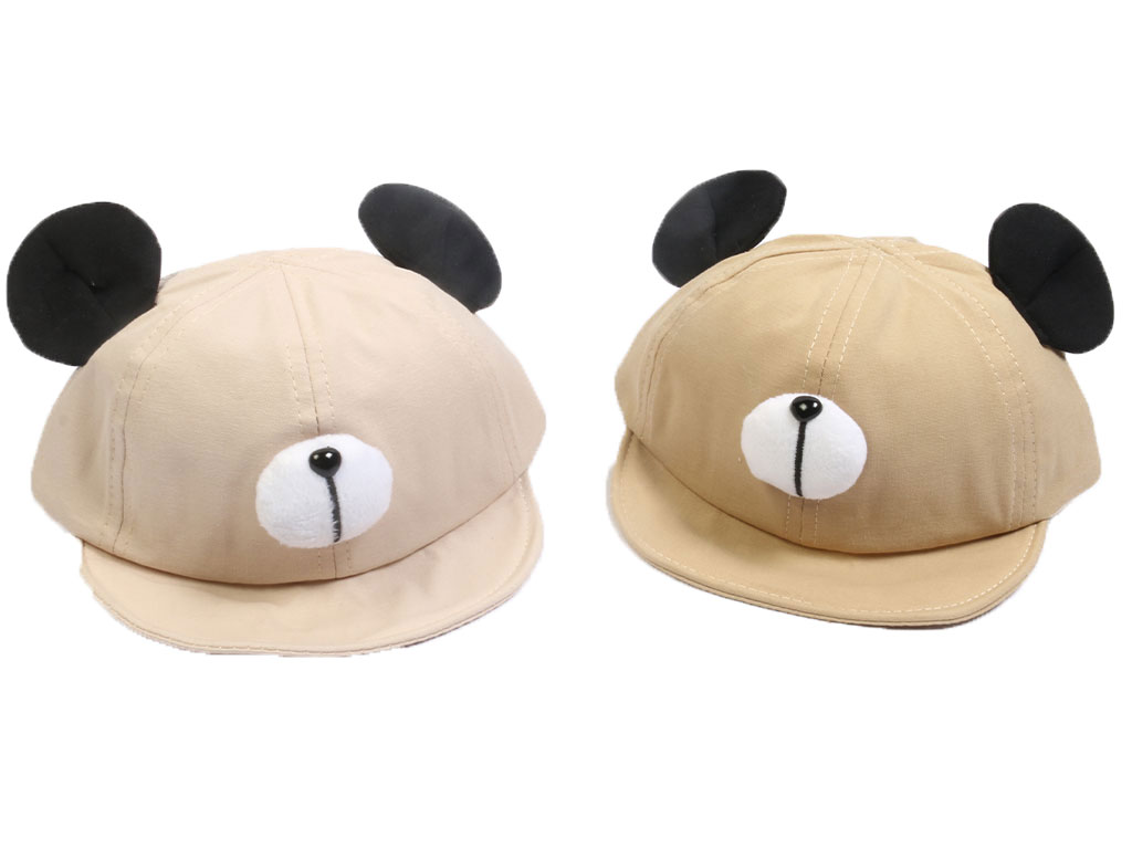 کلاه لبه دار و گوش دار نوزادی  طرح خرس(دور سر 50سانتی متر)