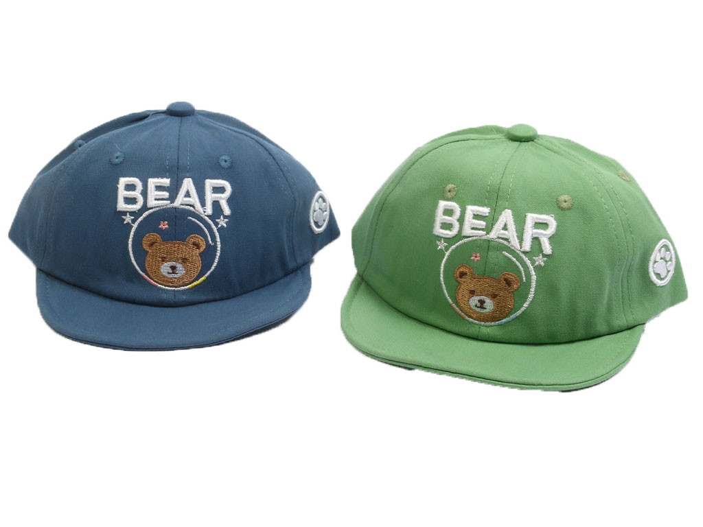 کلاه لبه دار نوزادی طرح خرس تدی(دور سر48سانتی متر)