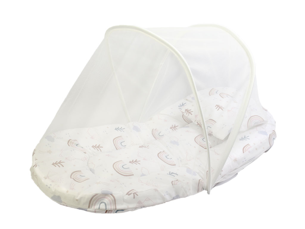 پشه بند تشک دار نوزادی طرح رنگین کمان بیبی لایک baby like