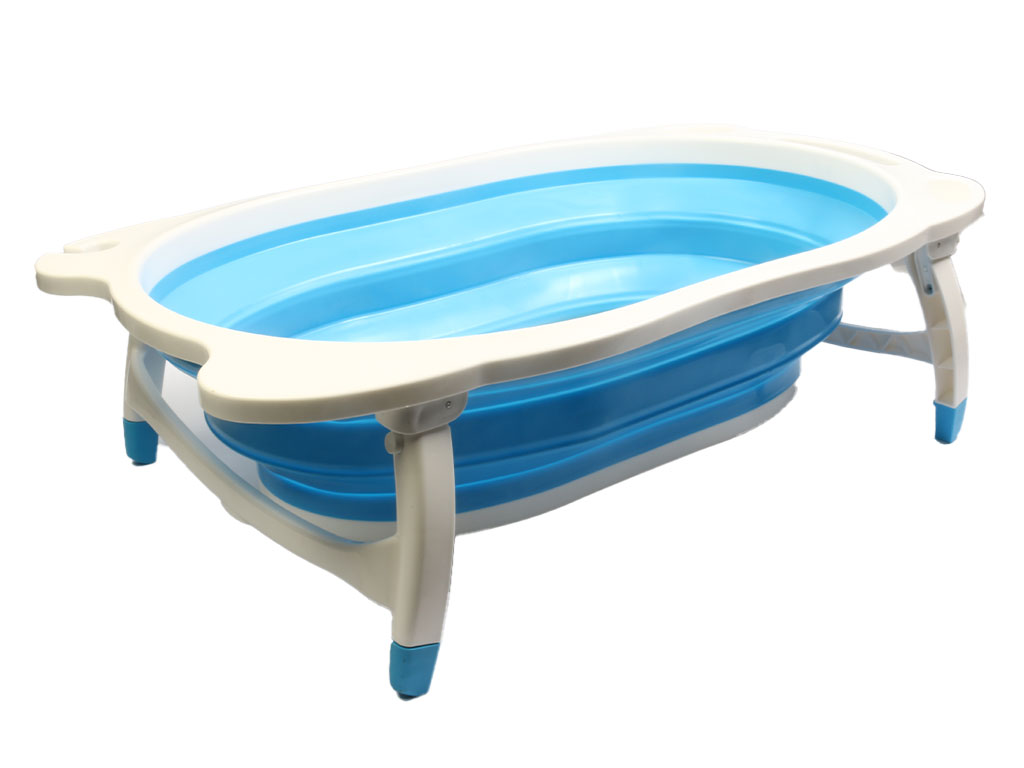 وان حمام نوزاد و کودک آبی رنگ مدل تاشو  و آکاردئونی  برند یوشیتا