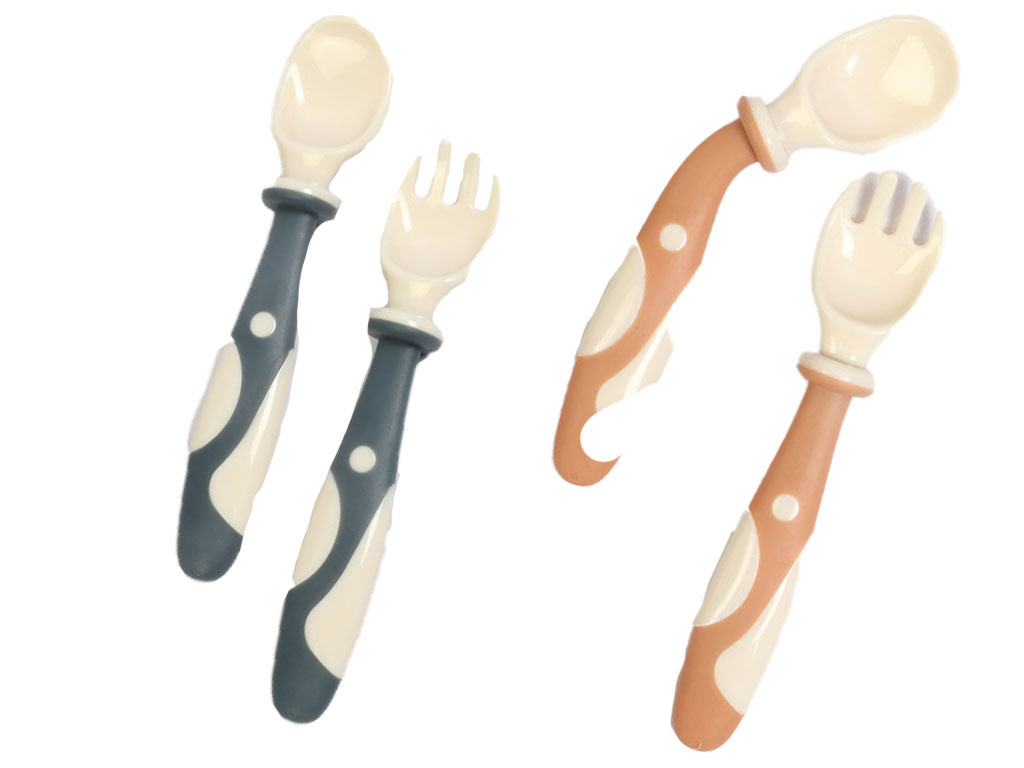 ست قاشق و چنگال چرخشی قابدار