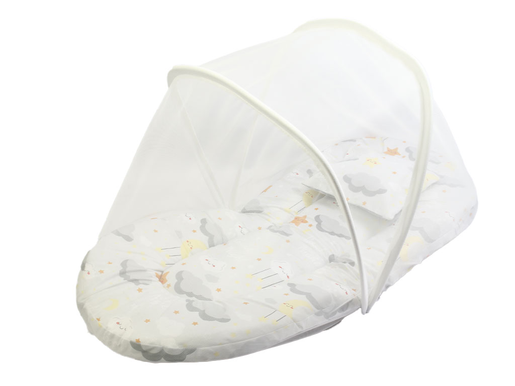 پشه بند تشک دار نوزادی طرح ابر و ستاره بیبی لایک baby like