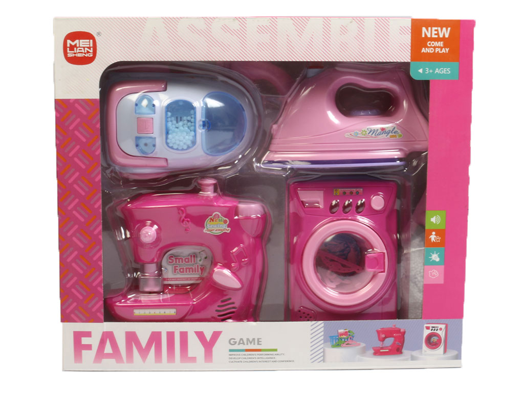 ست لوازم خانگی موزیکال و چراغ دار 4 عددی اسباب بازی