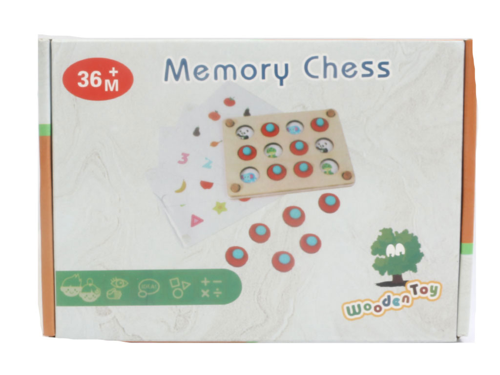 بازی فکری شطرنج حافظه چوبی memeory chess