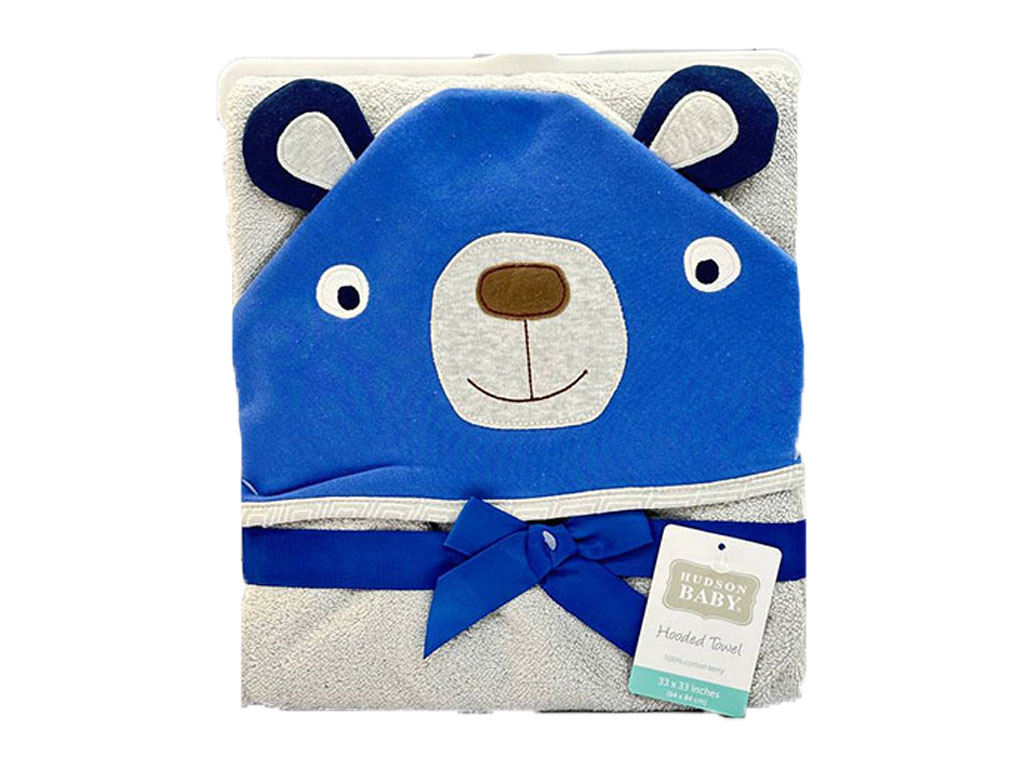 حوله کلاهدار نوزادی طرح خرس هادسون بیبیHudson baby