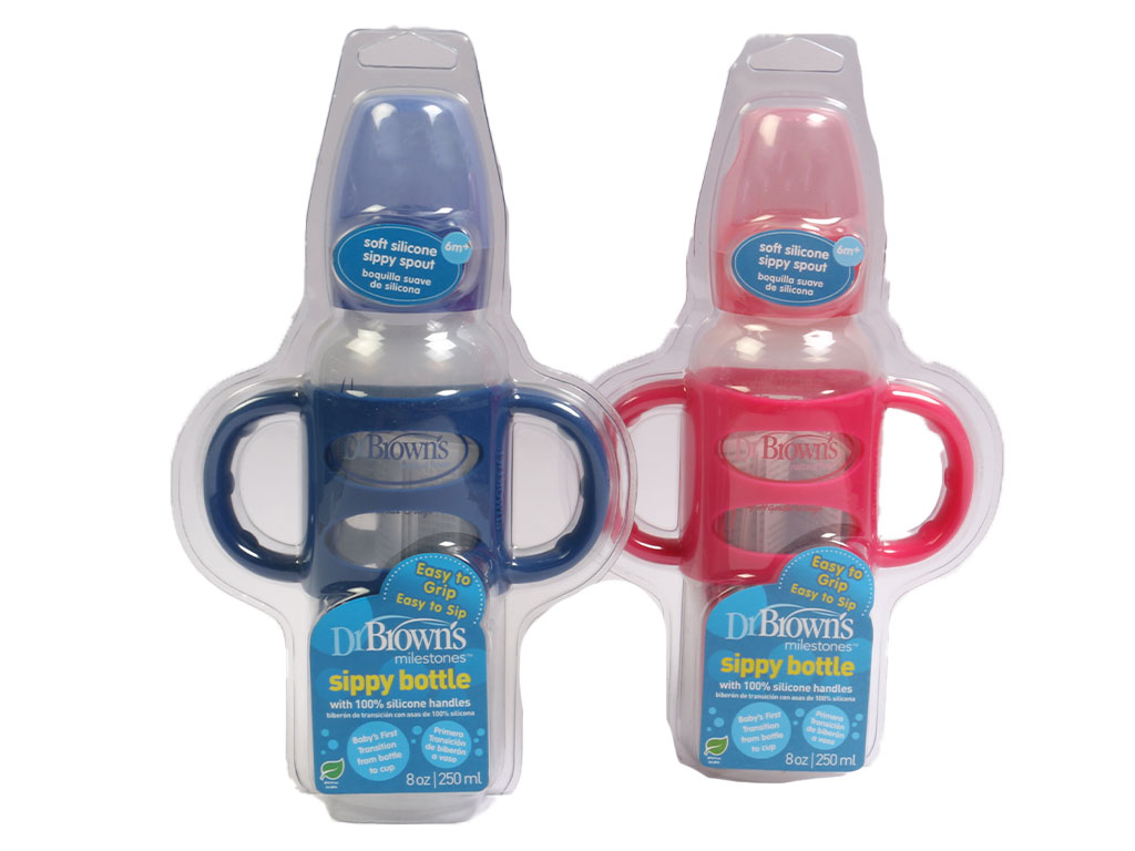 لیوان آبمیوه خوری دسته دار نوزادی بالای 6 ماه حجم 250 میلی لیتر دکتر براون Dr Browns