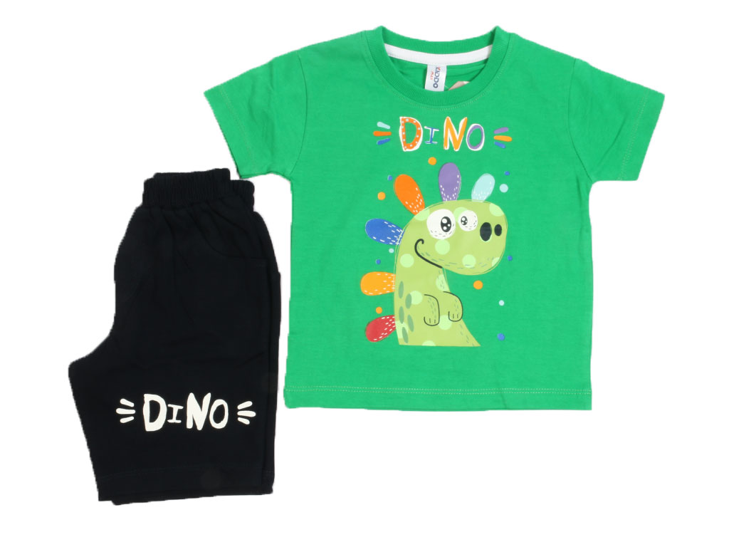 تیشرت و شلوارک راحتی پسرانه طرح دایناسور کیدومکس kido max