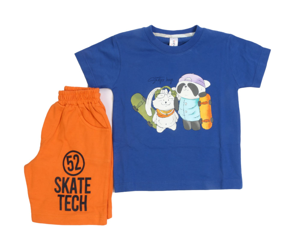 تیشرت و شلوارک راحتی پسرانه طرح خرس و خرگوش کیدومکس kido max