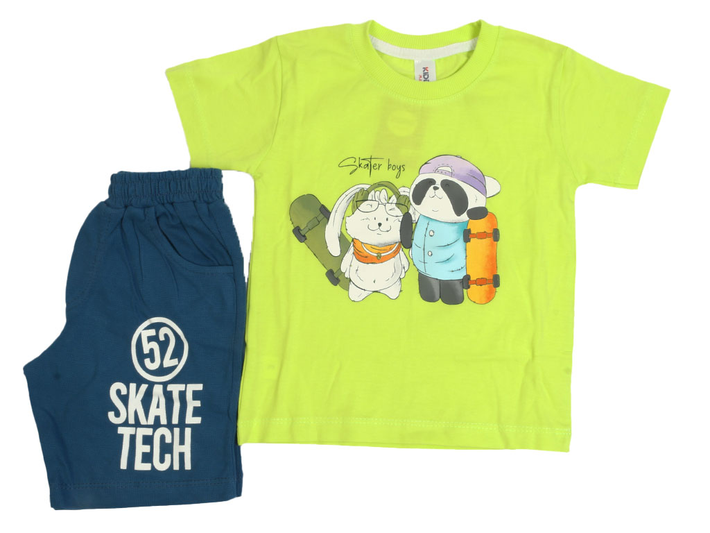 تیشرت و شلوارک راحتی پسرانه طرح خرس و خرگوش کیدومکس kido max