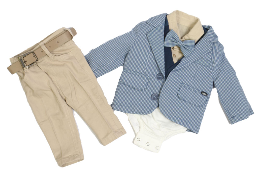 ست شومیز بادی با جلیقه، کت و شلوار مجلسی پسرانه ماسیما بیبی massima baby