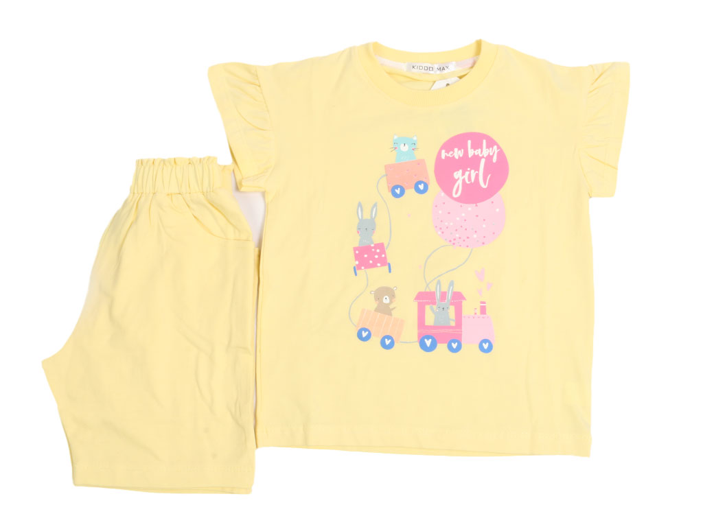 تیشرت و شلوارک راحتی دخترانه طرح خرگوش کیدومکس kido max