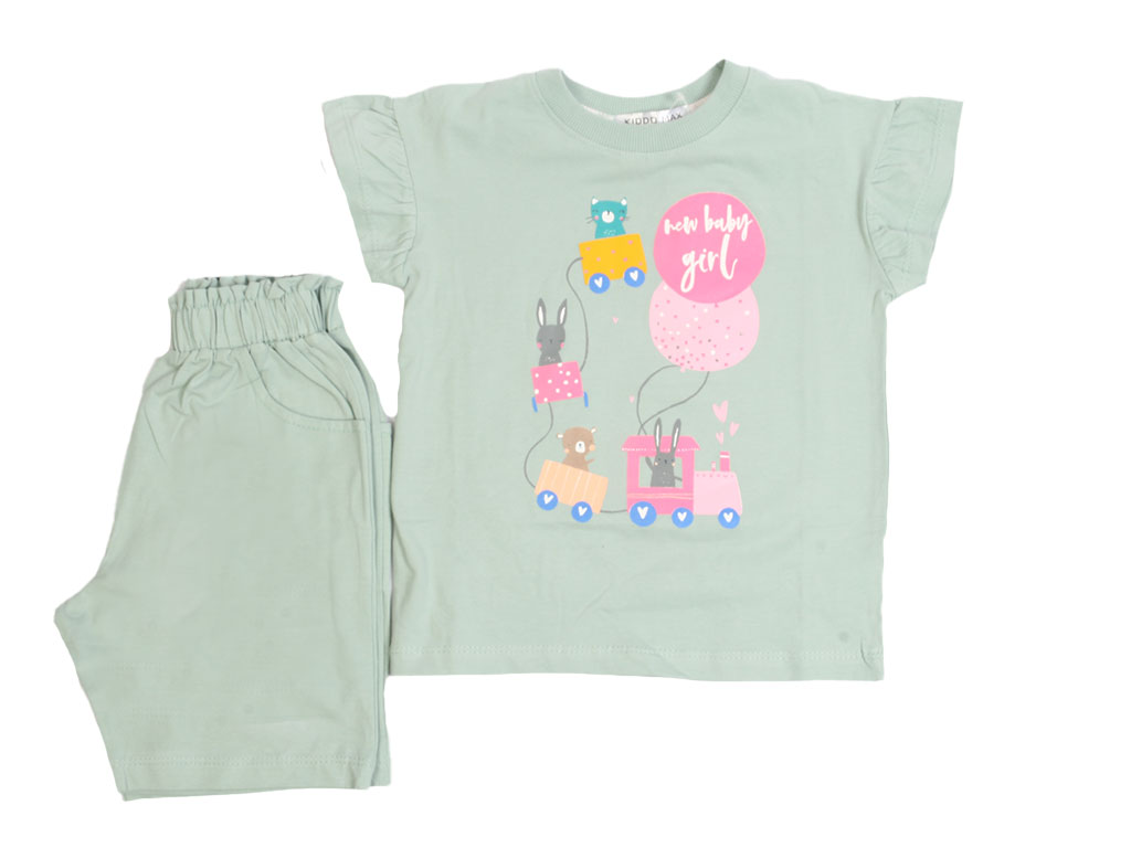 تیشرت و شلوارک راحتی دخترانه طرح خرگوش کیدومکس kido max