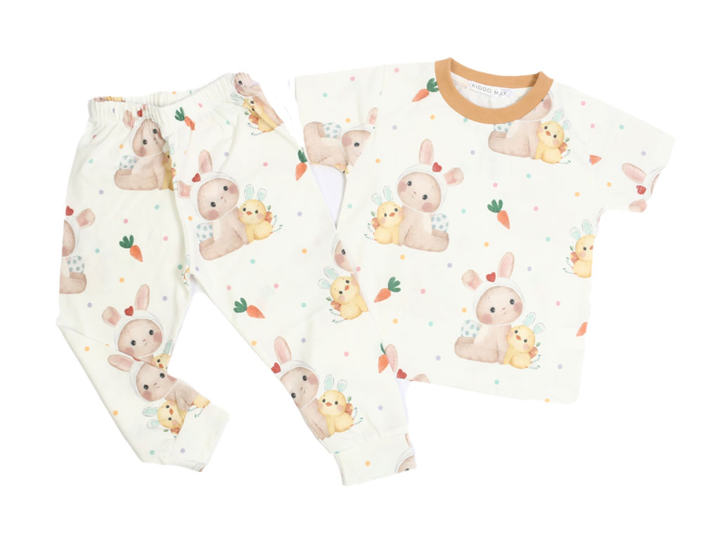 تیشرت و شلوار راحتی دخترانه طرح خرگوش کیدومکس kido max