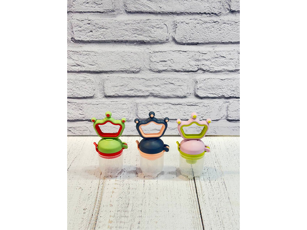 توری میوه خوری سیلیکونی طرح تاج دارای دسته و قاب