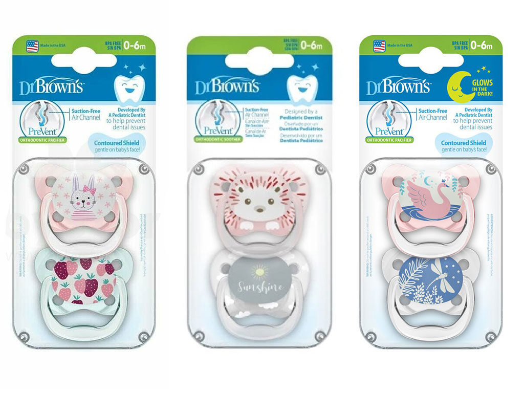 پستانک سیلیکونی ارتودنسی نوزادی 6-0 ماه دوعددی دکتر براون Dr Browns
