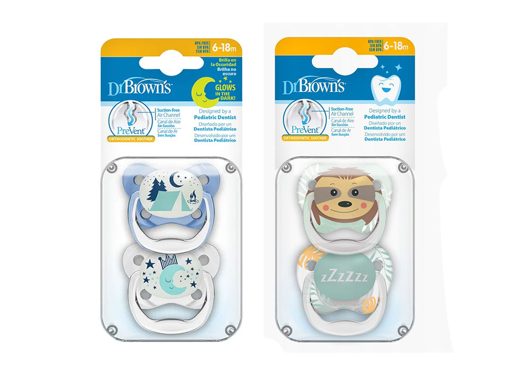 پستانک سیلیکونی ارتودنسی نوزادی 18-6 ماه دوعددی دکتر براون Dr Browns