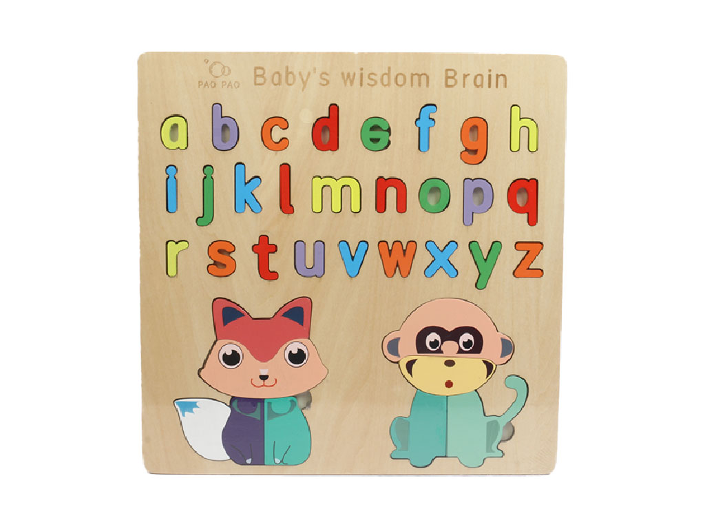 جورچین برجسته حروف انگلیسی دوکاره چوبی