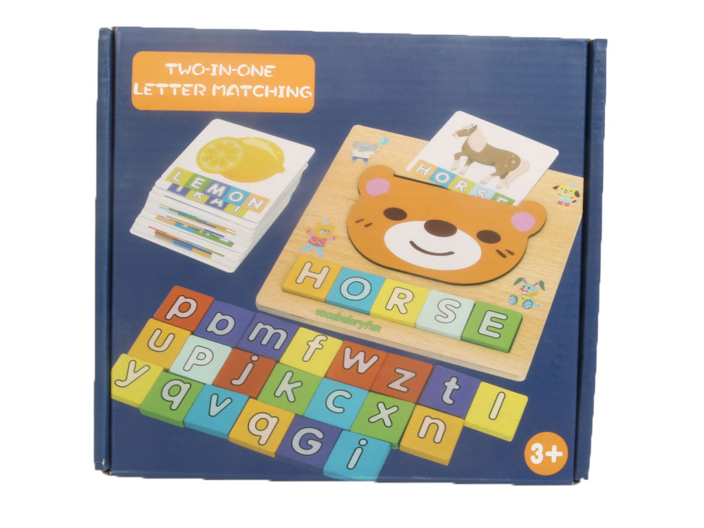 بازی آموزشی الفبا و زبان انگلیسی 2 در 1 چوبی